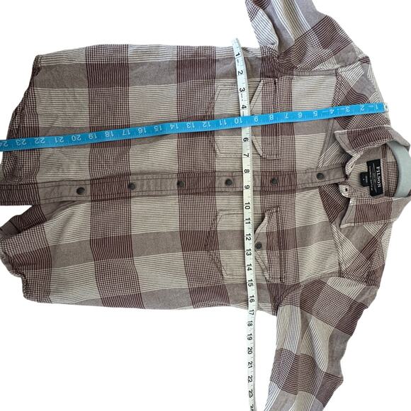 Filson Wool Blend Westerncore Plaid Button Shirt Brown SOldMoney Dark Academia - Picture 3 of 6